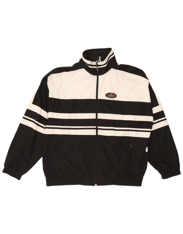Jako męska kurtka dresowa XL, czarny poliester z blokami kolorów