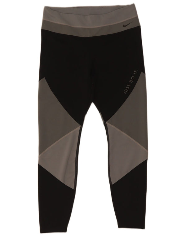 Damskie legginsy Nike Dri Fit Crop UK 14, duże, wielokolorowe bloki kolorów