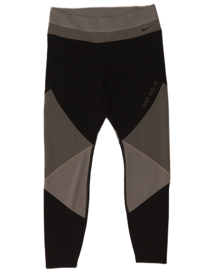 Damskie legginsy Nike Dri Fit Crop UK 14, duże, wielokolorowe bloki kolorów