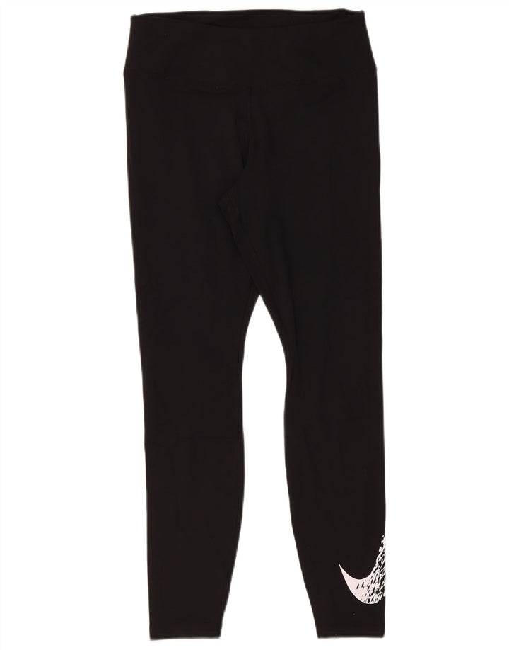 Damskie legginsy NIKE Dri Fit Graphic UK 12, średni czarny poliester