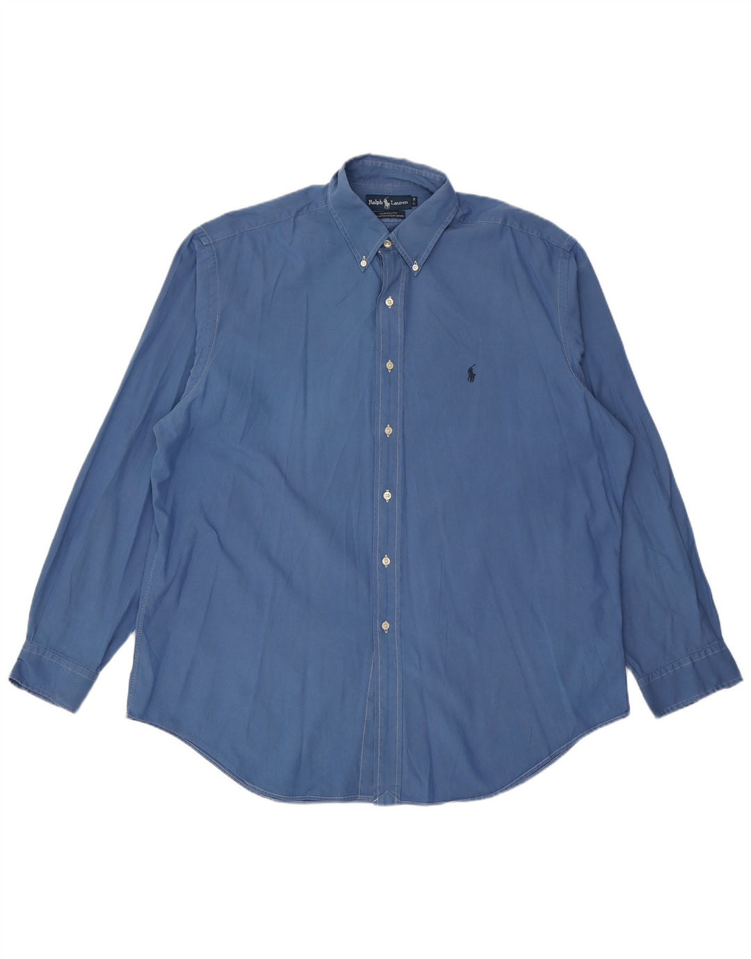 RALPH LAUREN Męska koszula Yarmouth o luźnym kroju, rozmiar 17 XL, niebieska, bawełniana