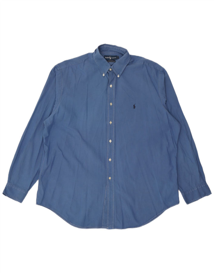 RALPH LAUREN Męska koszula Yarmouth o luźnym kroju, rozmiar 17 XL, niebieska, bawełniana
