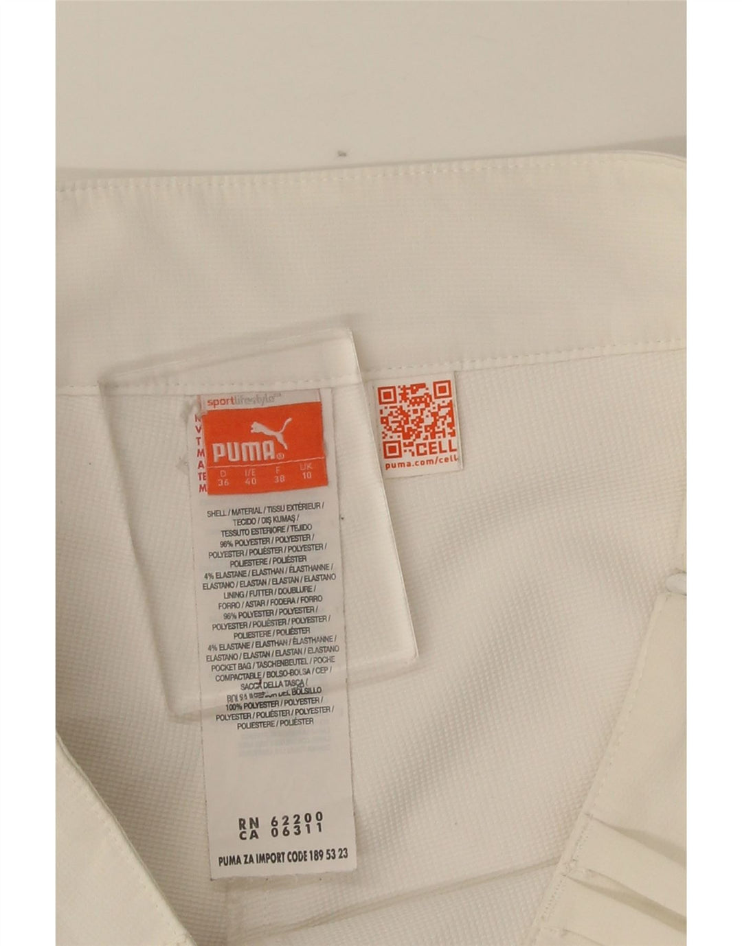Skort damski Puma UK 10, mały, złamany biały poliester