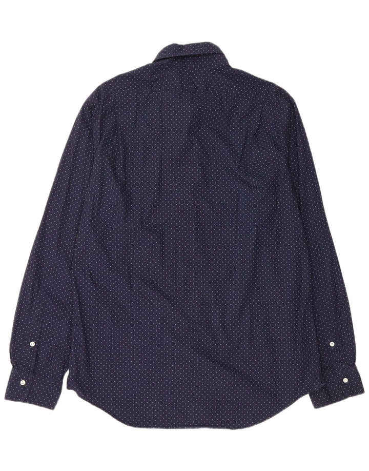 POLO RALPH LAUREN Męska koszula slim fit XL, bawełniana w granatowe cętki