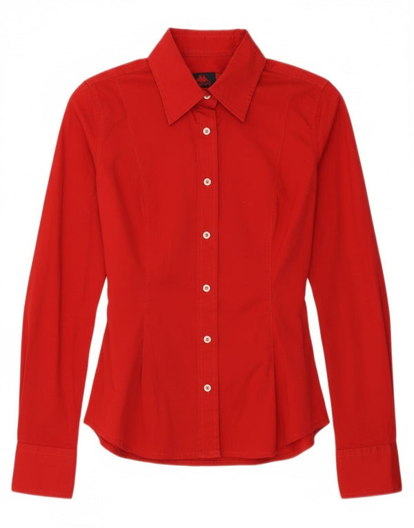 Koszula damska Kappa UK 8 Small czerwona bawełniana