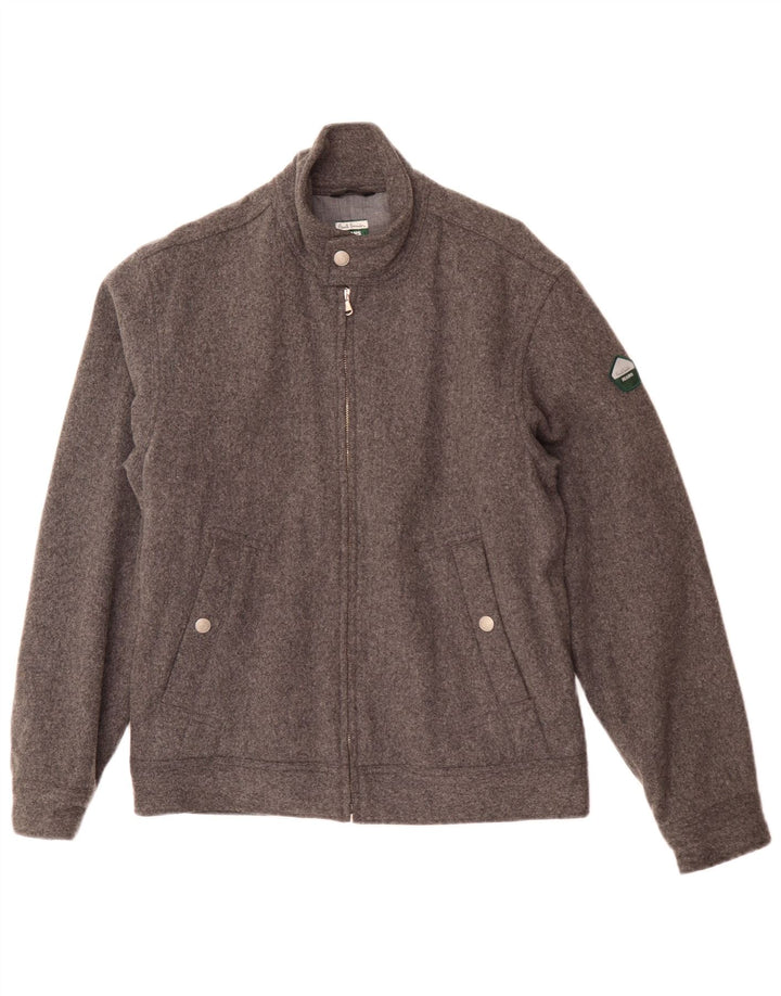 Męska kurtka bomber Paul Smith UK 38 Średnia szara wełna