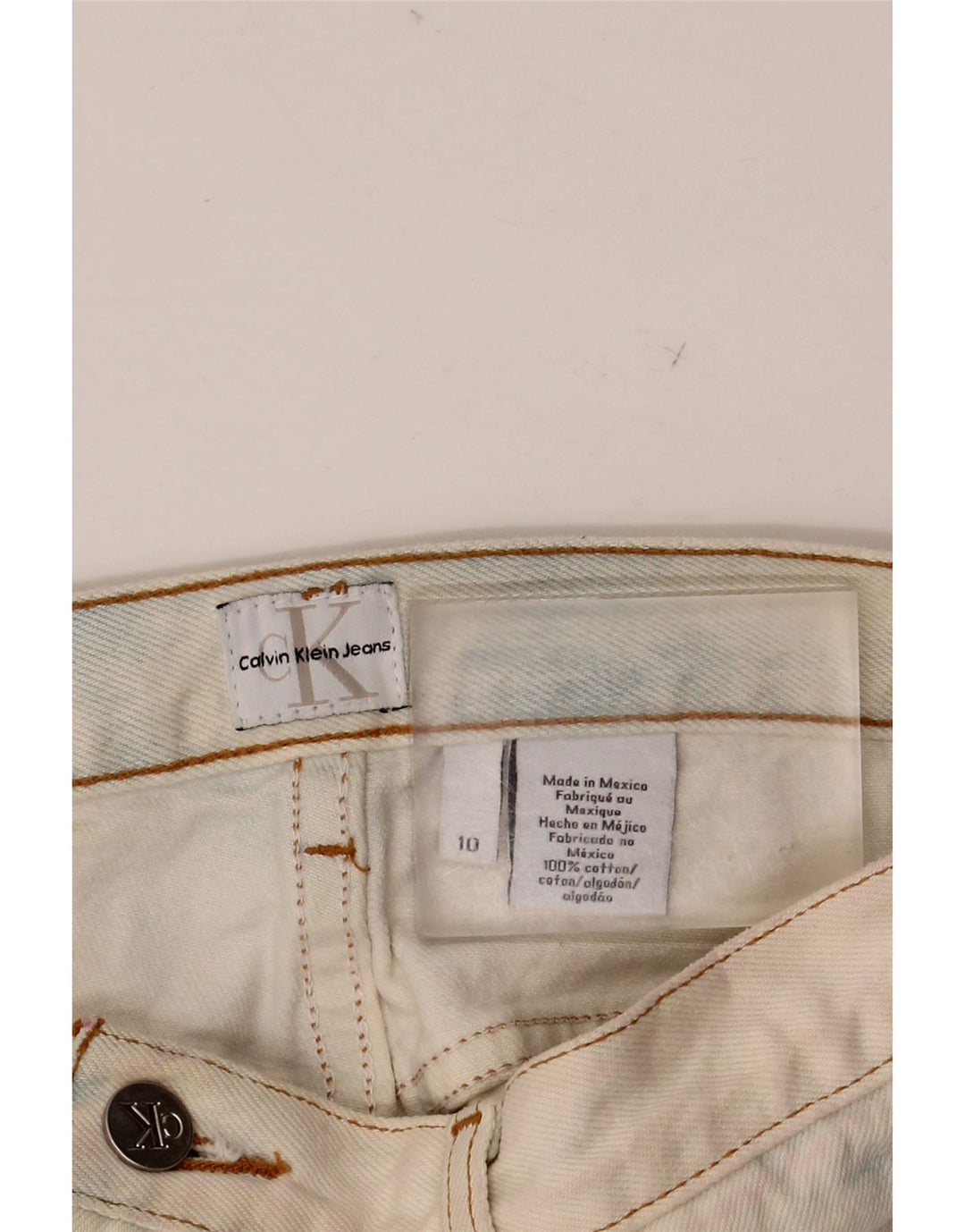 Damskie spodenki jeansowe CALVIN KLEIN US 10 Large W32 Blue Tie Dye Cotton