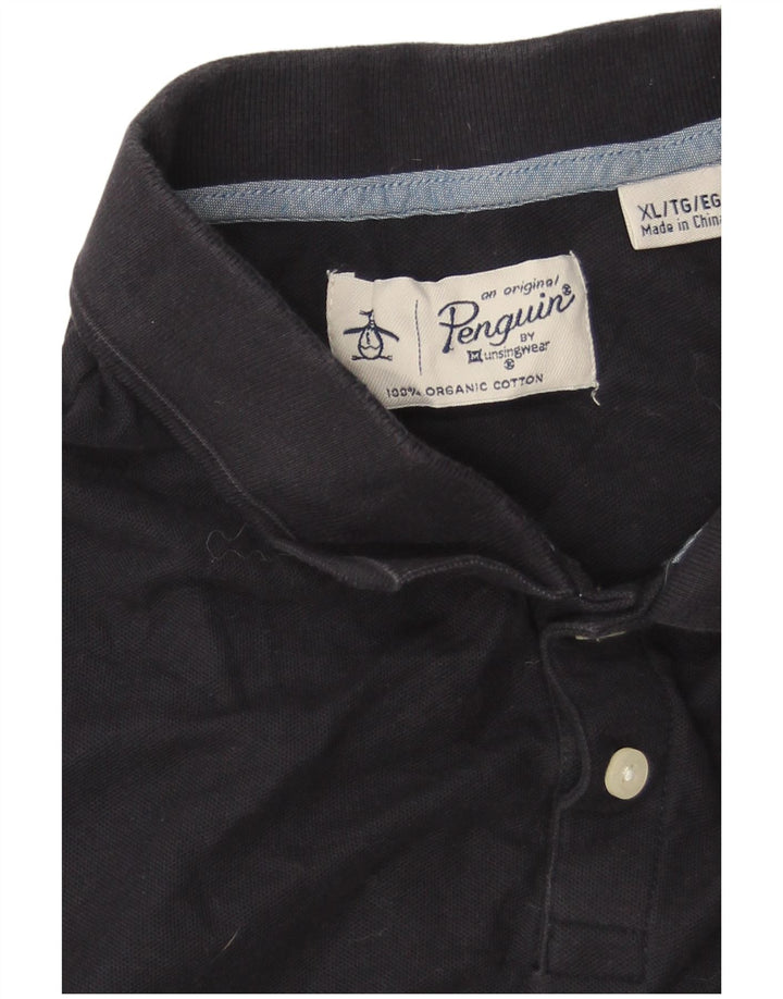 Męska koszulka polo Penguin XL, granatowa, bawełniana