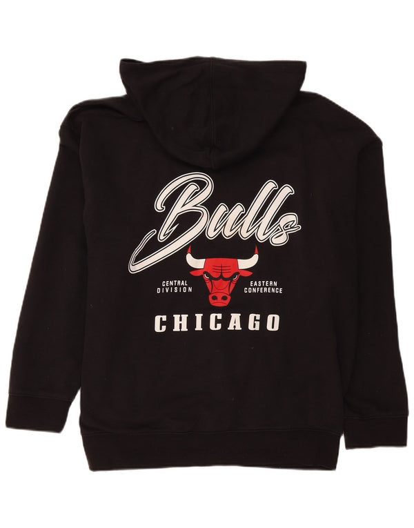 Chłopięca bluza z kapturem NBA Chicago Bulls z grafiką i luźnym krojem, 13-14 lat, XL, czarna