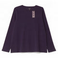 Marks & Spencer Damski top z długim rękawem UK 22 2XL Granatowy, bawełniany