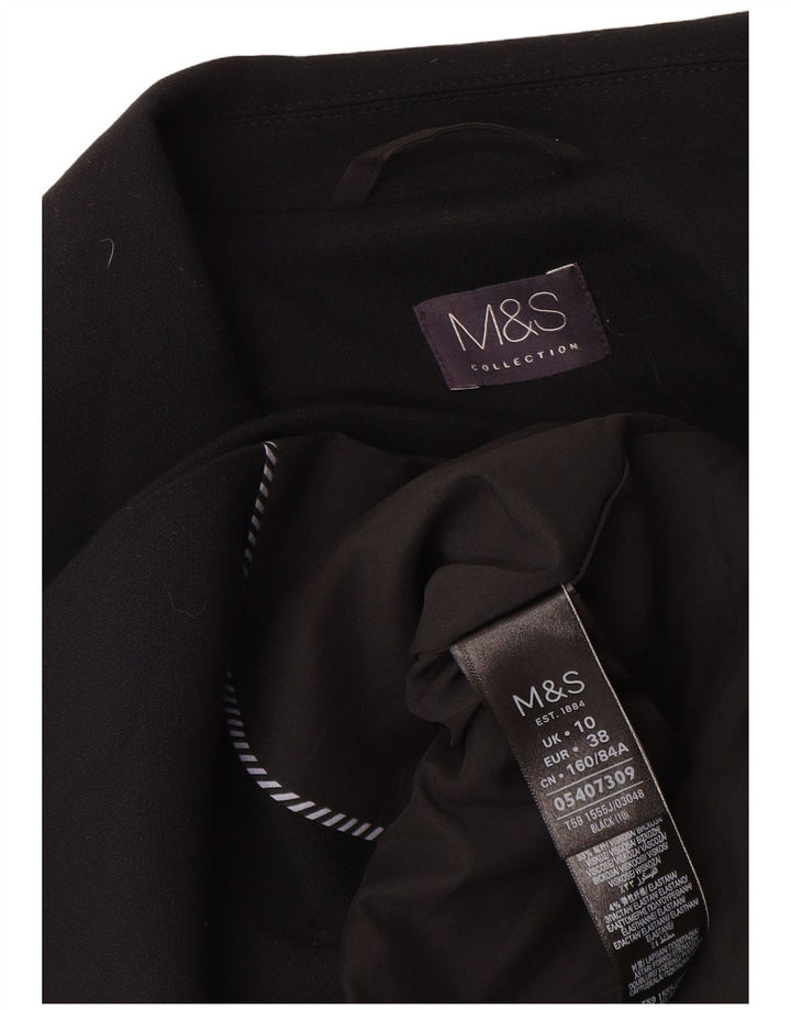 Marks & Spencer Damska marynarka dwurzędowa UK 10, mała czarna
