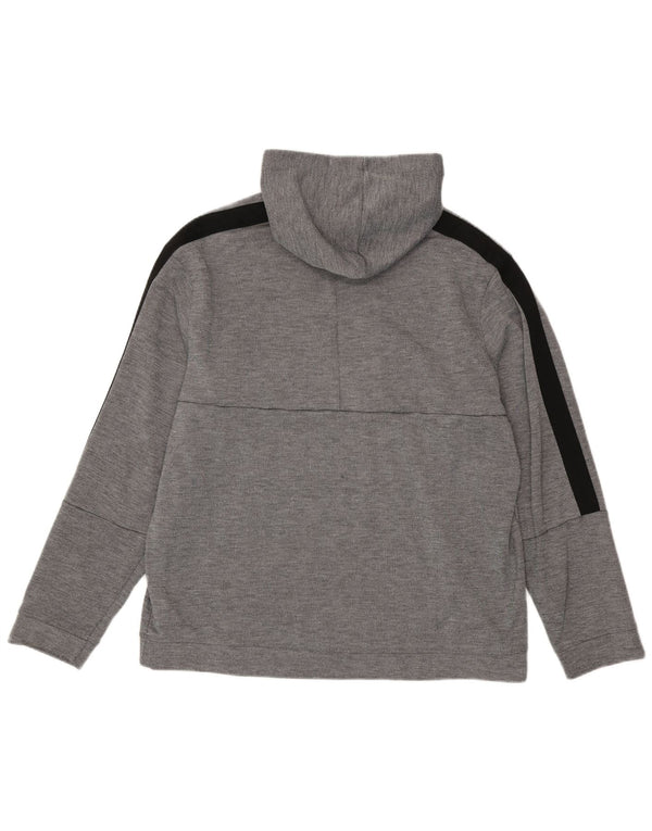 Reebok Mens Hoodie Jumper XL Grey Colourblock Polyester