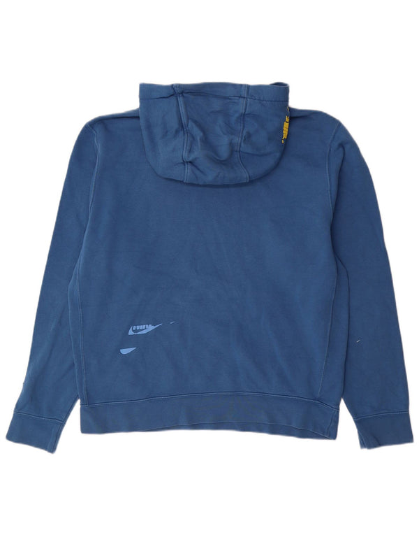 Męski sweter z kapturem Nike Graphic, średni niebieski, bawełniany