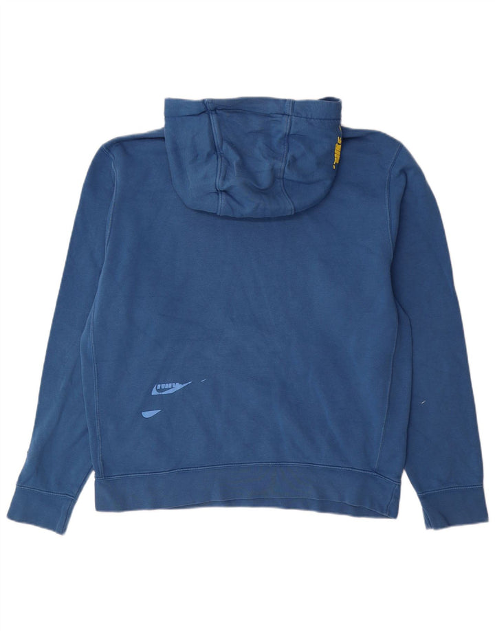 Męski sweter z kapturem Nike Graphic, średni niebieski, bawełniany