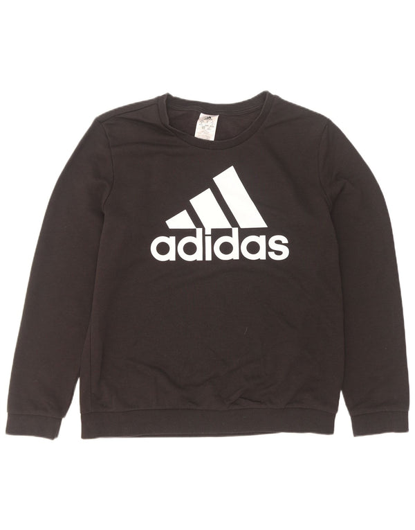 Damska bluza Adidas Graphic Jumper UK 12/14 Średnia czarna bawełna