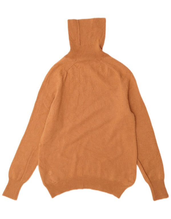 Damski sweter ZARA z golfem UK 12 Średni brązowy wełniany