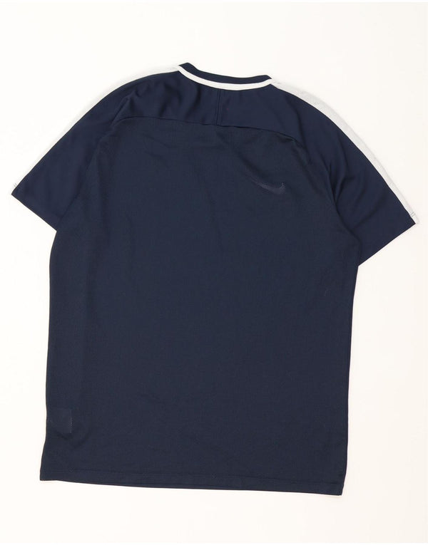 T-shirt męski Nike Dri Fit, duży, granatowy, poliestrowy blok kolorów