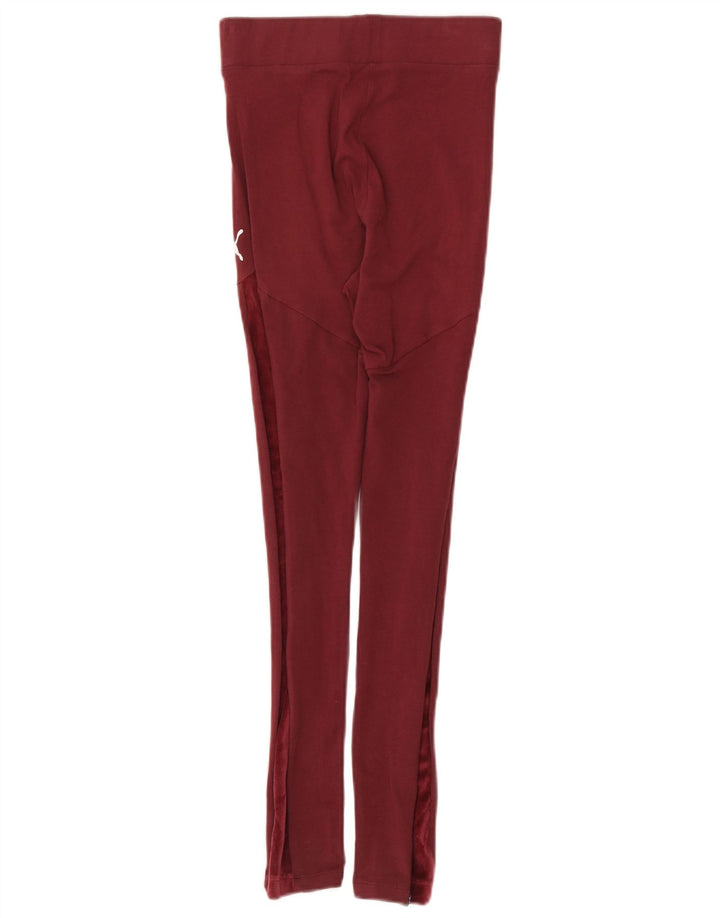 Legginsy damskie Puma UK 4 XS Burgundowy poliester