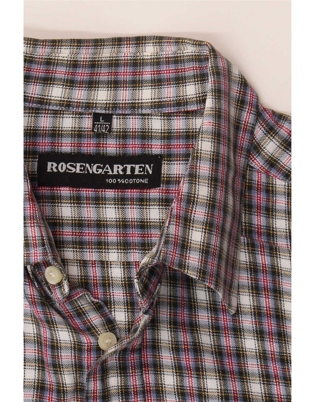 Koszula flanelowa męska Rosengarten rozmiar 41/42, duża, wielokolorowa, bawełniana w kratę