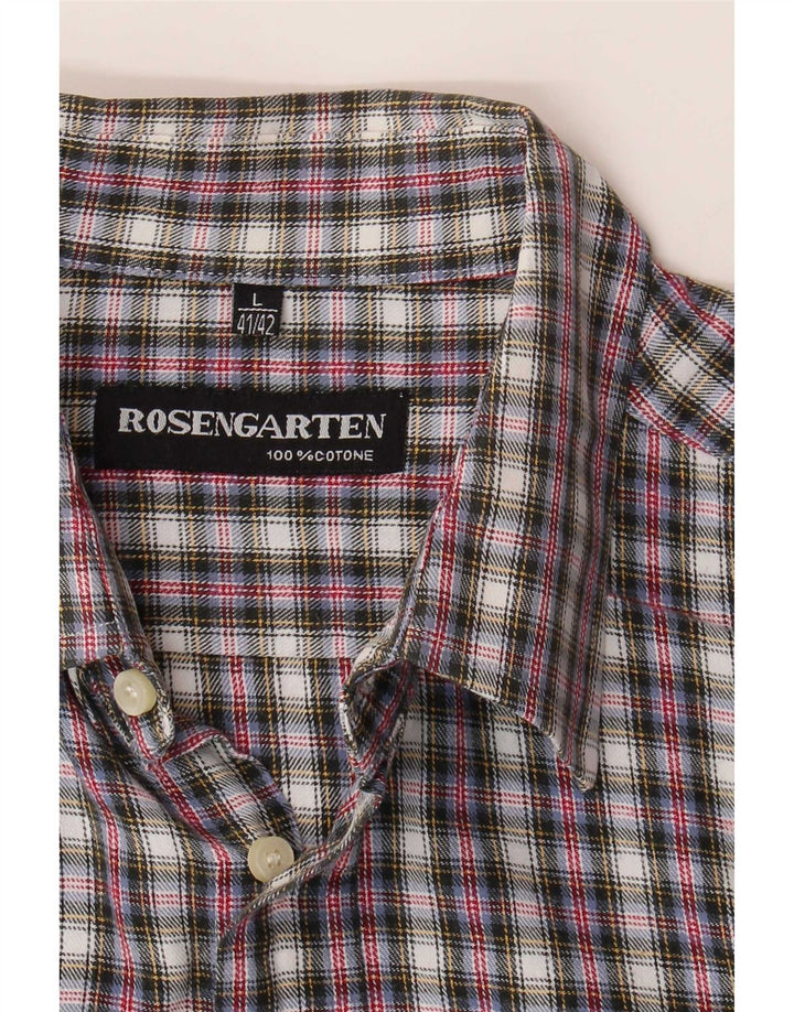 Koszula flanelowa męska Rosengarten rozmiar 41/42, duża, wielokolorowa, bawełniana w kratę