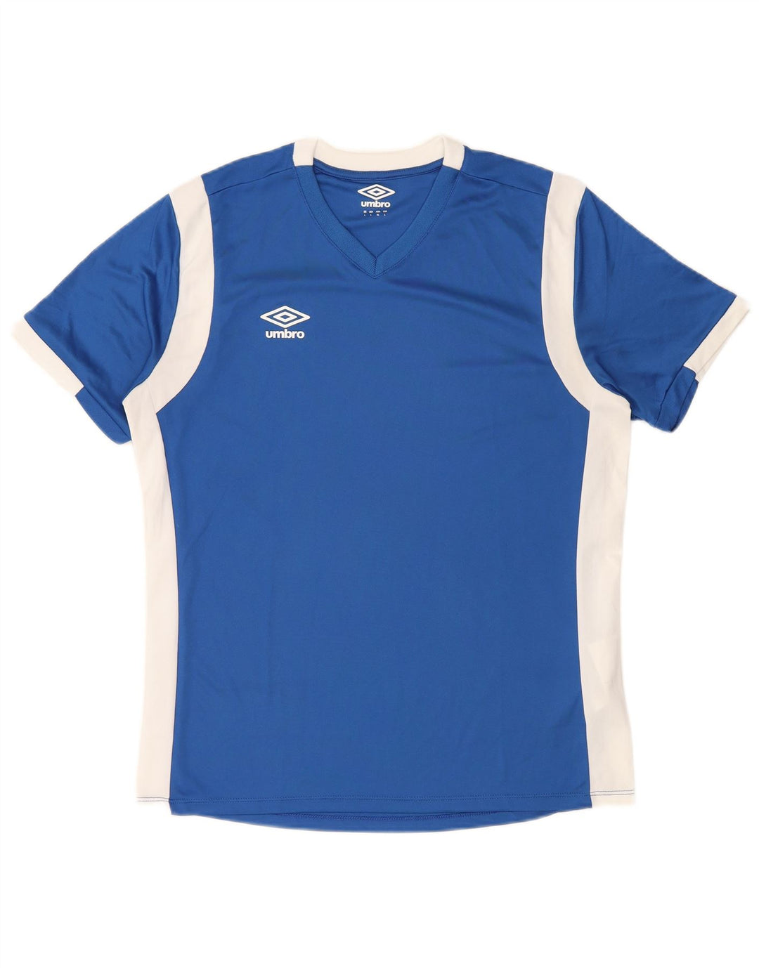 T-shirt męski Umbro, duży, niebieski, poliestrowy blok kolorów