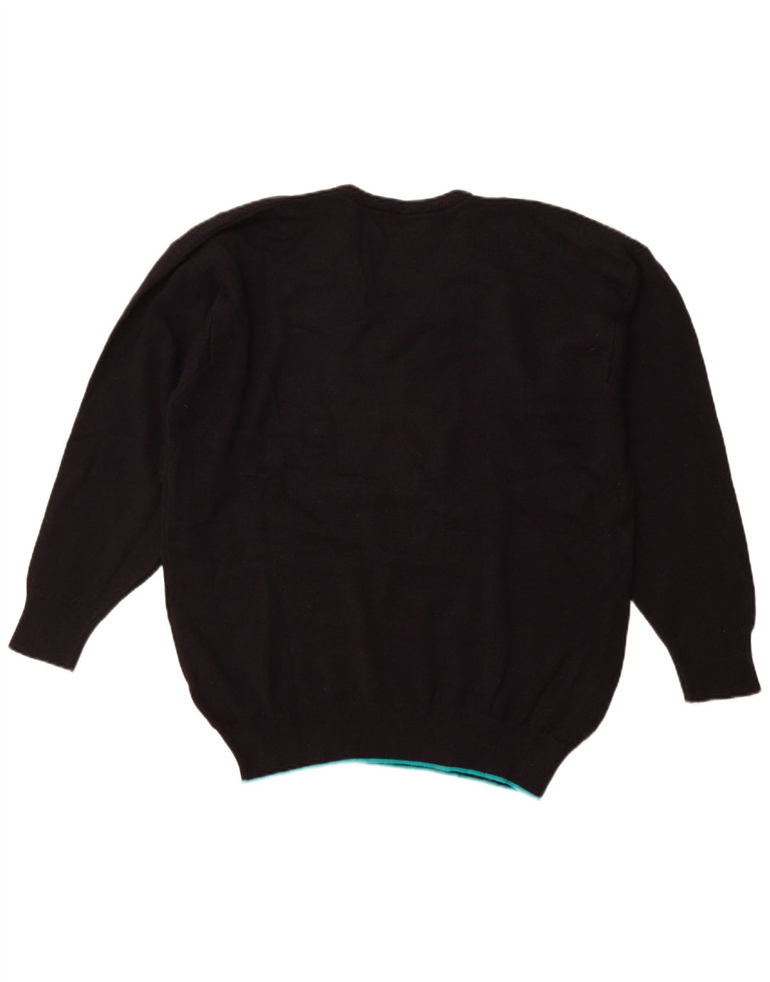 Męski sweter z dekoltem w kształcie litery V, PRINGLE, XL, czarny, wykonany z tkaniny argyle/akryl diamentowy