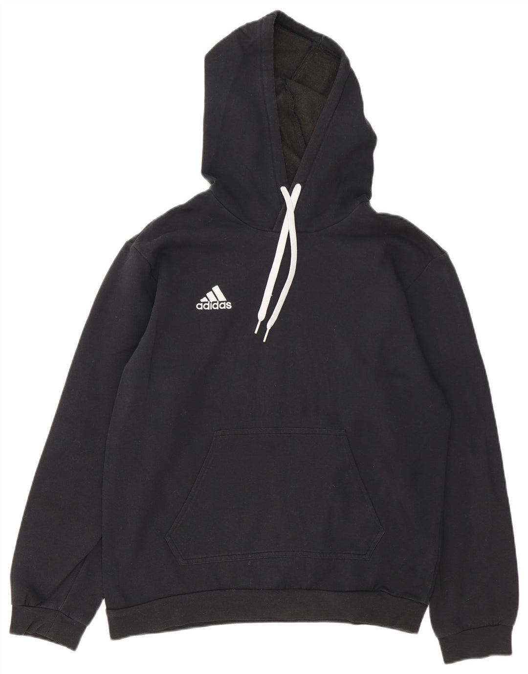 Męska bluza z kapturem Adidas, średnia czarna bawełna