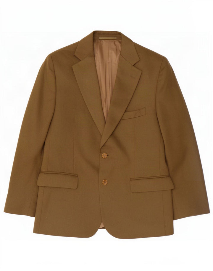 Pierre Cardin Męska marynarka zapinana na 2 guziki IT 48 Średnia wełna khaki