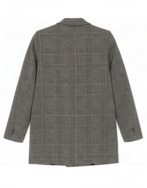 Damski płaszcz o luźnym kroju z podwójnymi piersiami Zara UK 10 Small Grey Houndstooth