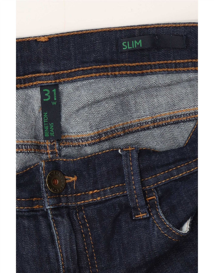 Jeansy damskie Benetton W31 L28 granatowe