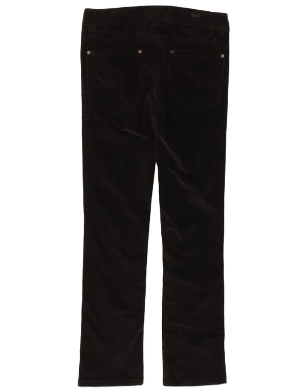 Wąskie spodnie sztruksowe BENETTON IT 42 Medium W32 L32 Czarna bawełna