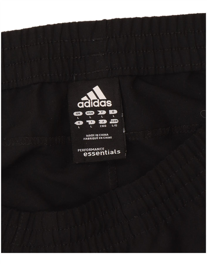 Męskie spodnie dresowe Adidas, duże, czarne, poliestrowe