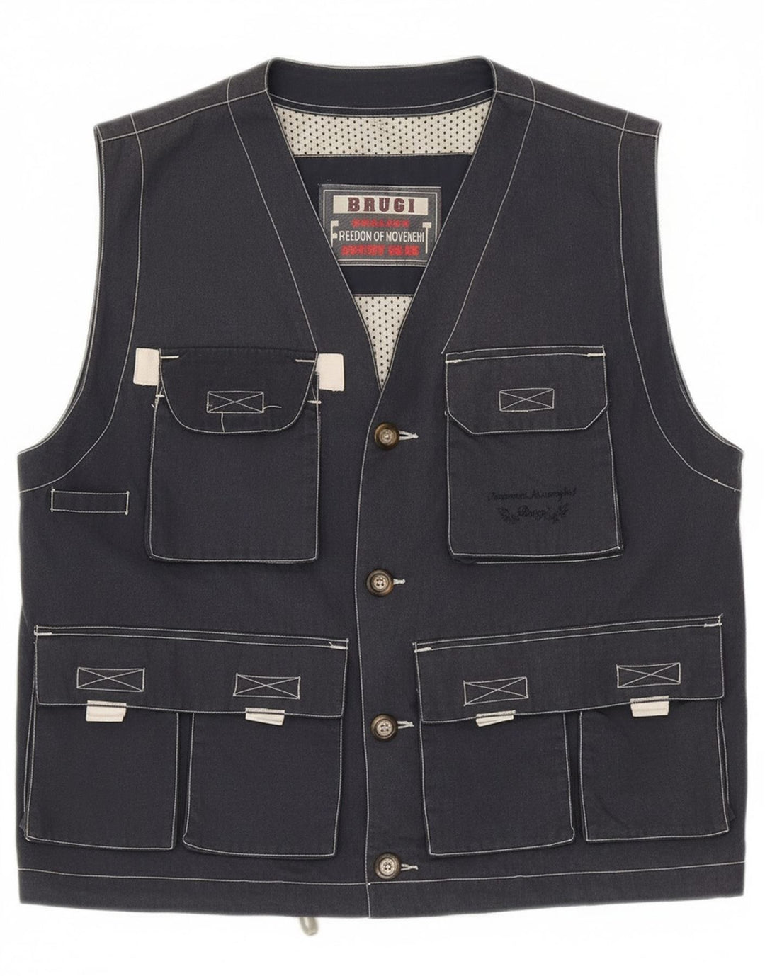 Męska kamizelka użytkowa Brugi UK 40, duża, granatowa, poliester