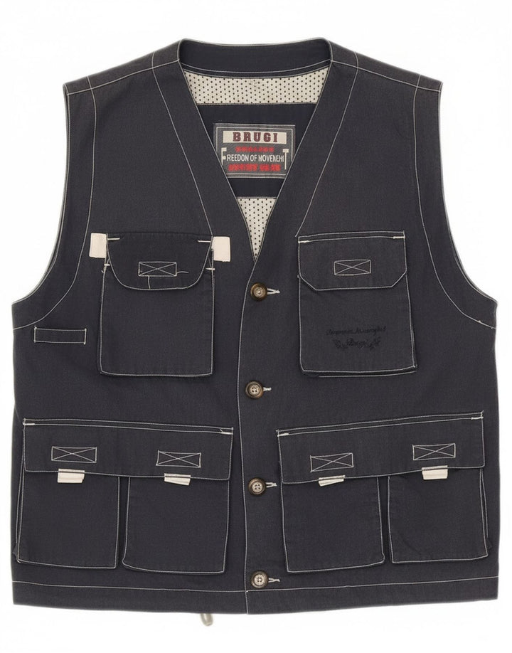 Męska kamizelka użytkowa Brugi UK 40, duża, granatowa, poliester