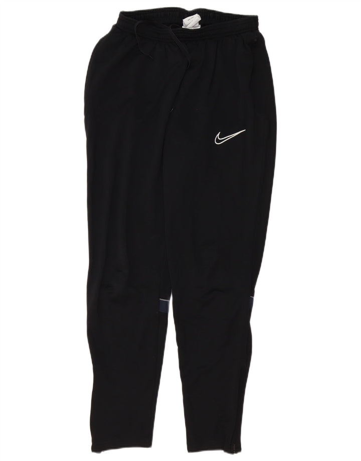 Męskie spodnie dresowe Nike Dri Fit, duży czarny poliester z blokami kolorów