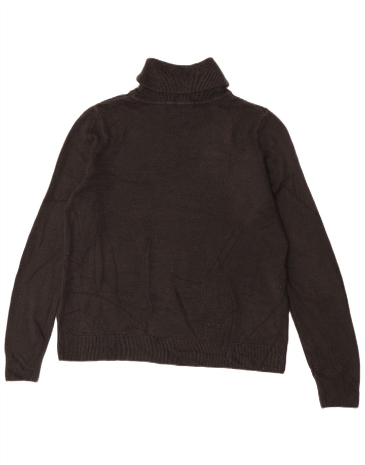 Marks & Spencer Damski sweter z golfem UK 16, duży, czarny akryl