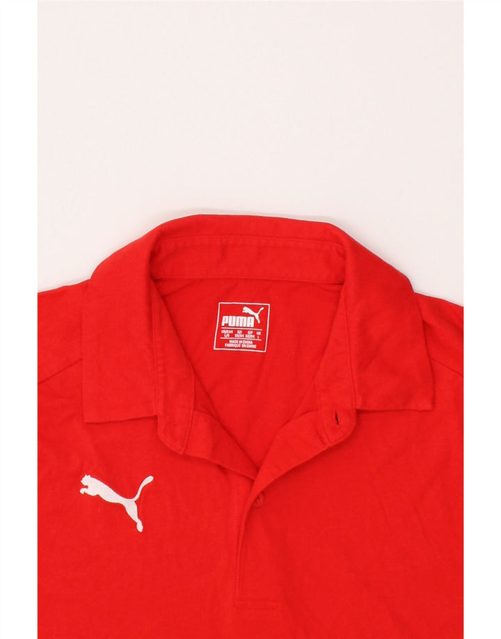 PUMA Mens Polo Shirt Large Red Cotton Vintage Puma and Second-Hand Puma from Messina Hembry 
