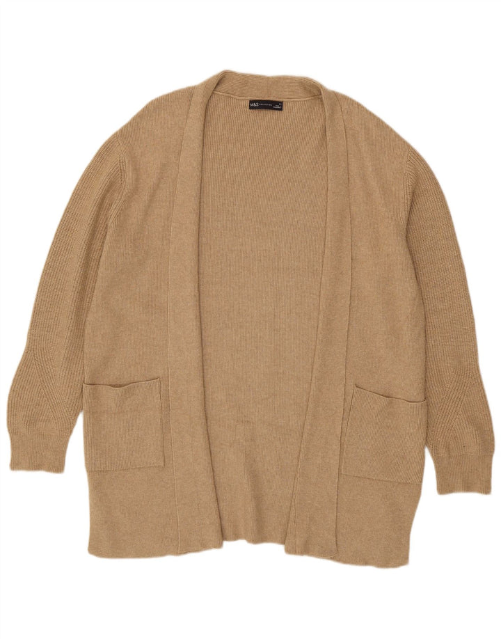 Sweter damski Marks & Spencer Longline Open Cardigan UK 16, duży, beżowy