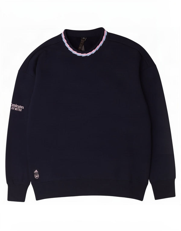 Bluza męska Adidas o luźnym kroju, średnia, granatowa, bawełniana