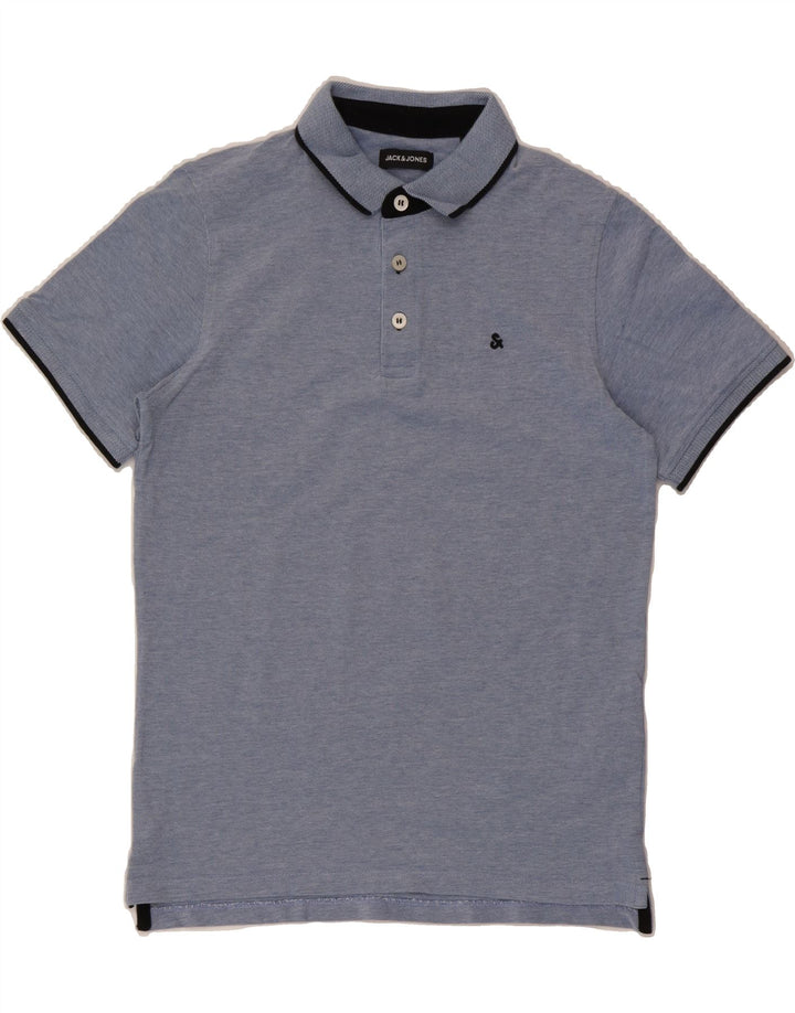 JACK & JONES Mens Polo Shirt Medium Blue Cotton Vintage Jack & Jones and Second-Hand Jack & Jones from Messina Hembry 