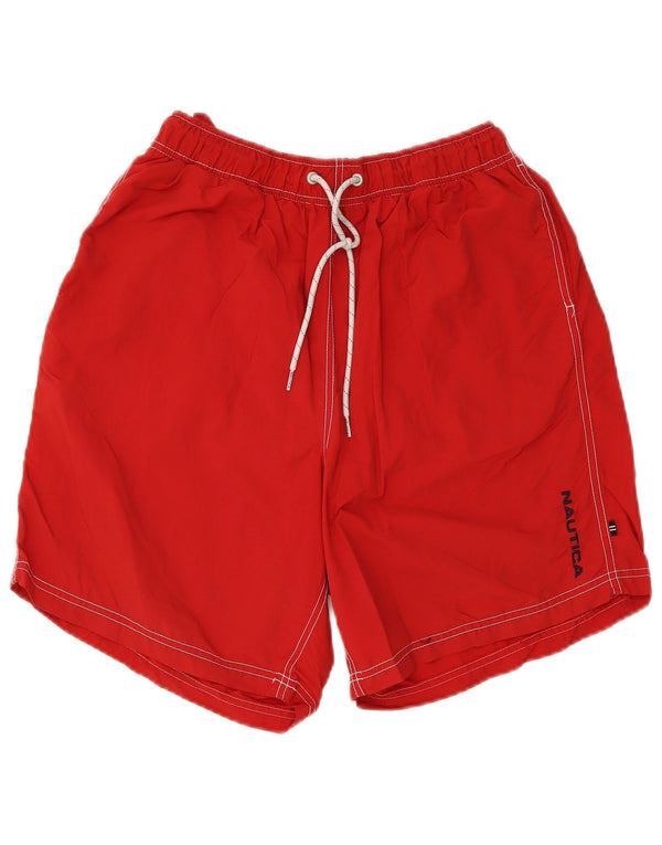 Nautica Mens Swimming Shorts Medium  Red Nylon