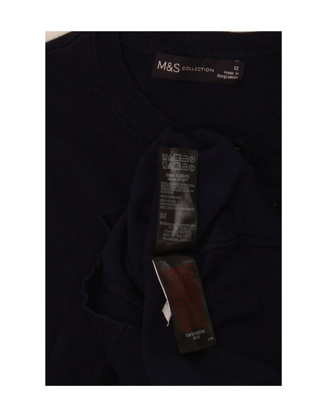 Sweter damski Marks & Spencer UK 12, średni granatowy, wiskoza