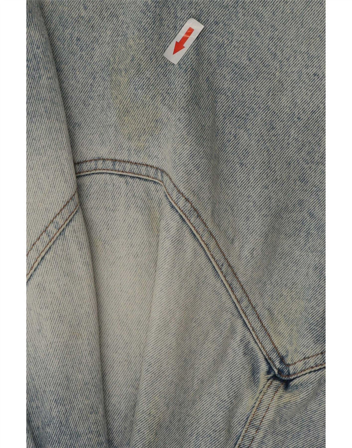 Vintage damska kurtka jeansowa Crop UK 14, średni niebieski