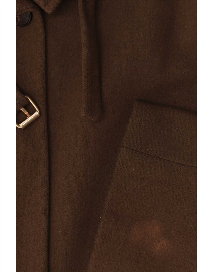 Damski płaszcz oversize Massimo Dutti UK 10 Small, wełna khaki