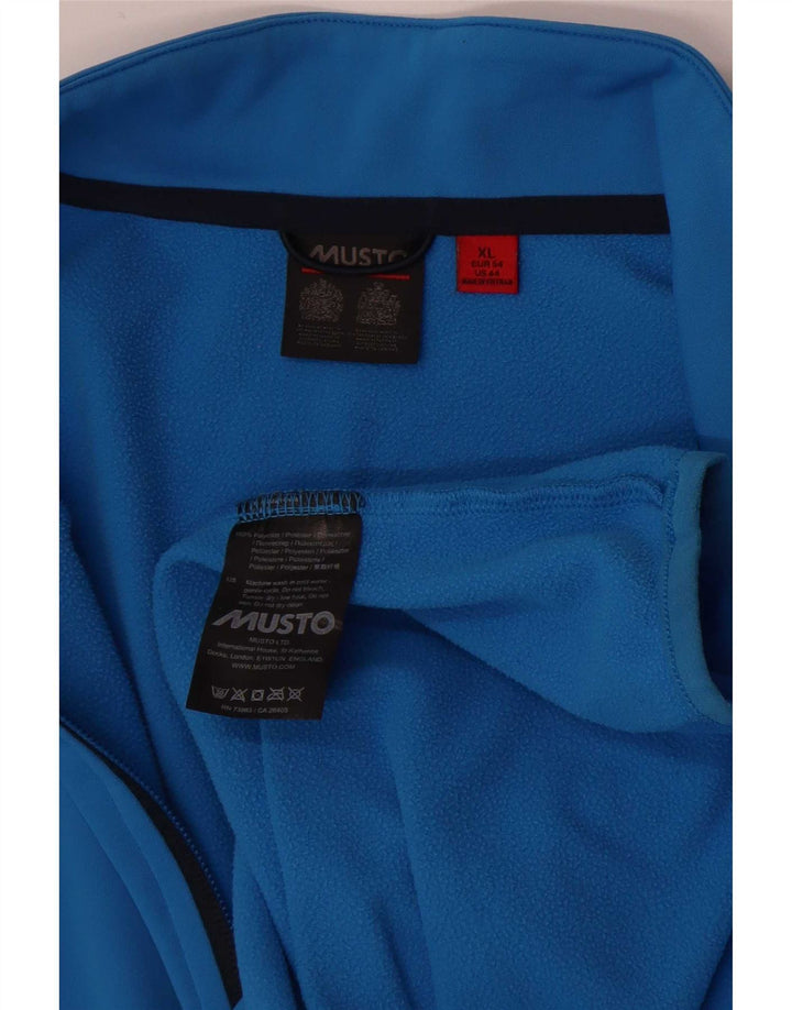 Męska bluza z zamkiem błyskawicznym Musto XL, niebieski poliester
