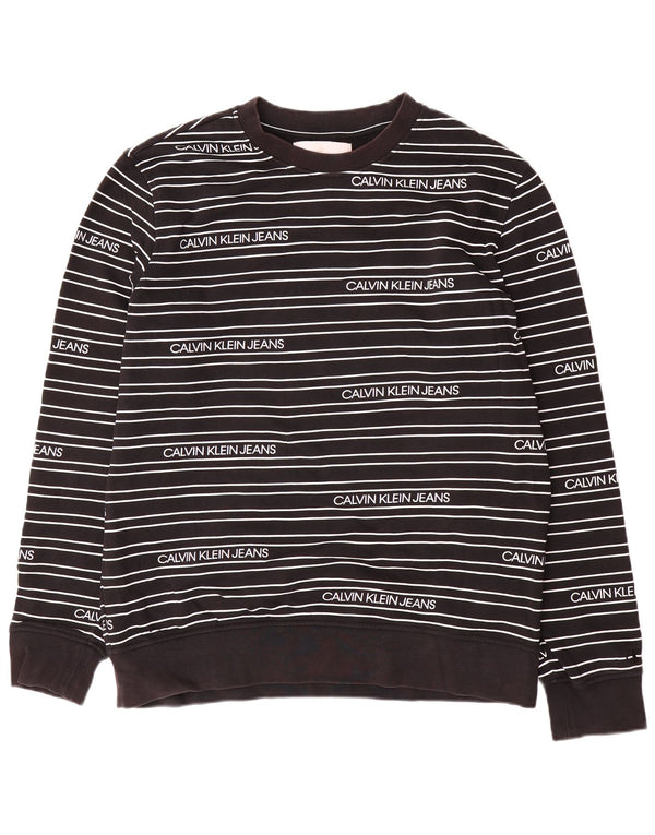 Męska bluza polarowa z grafiką Calvin Klein Jeans XL w czarne paski