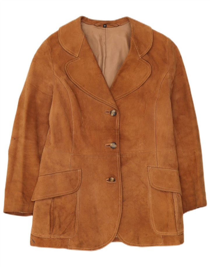 Damska marynarka zapinana na 3 guziki VINTAGE IT 42 Średni brąz