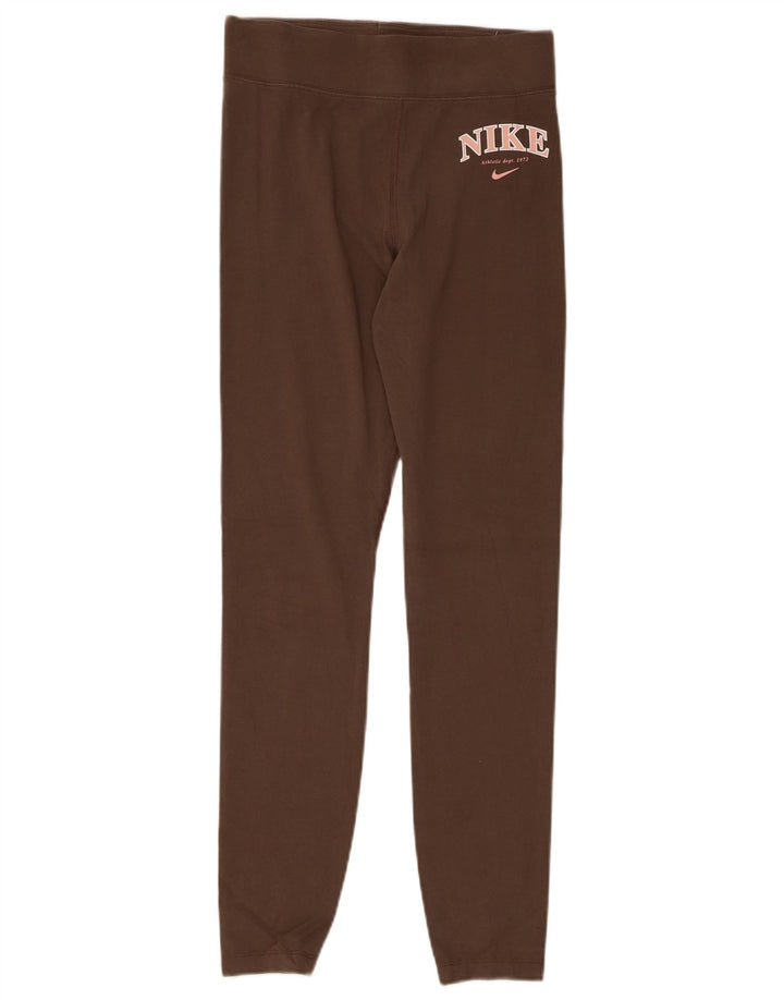 Damskie legginsy NIKE Graphic UK 10 małe, szare, bawełniane