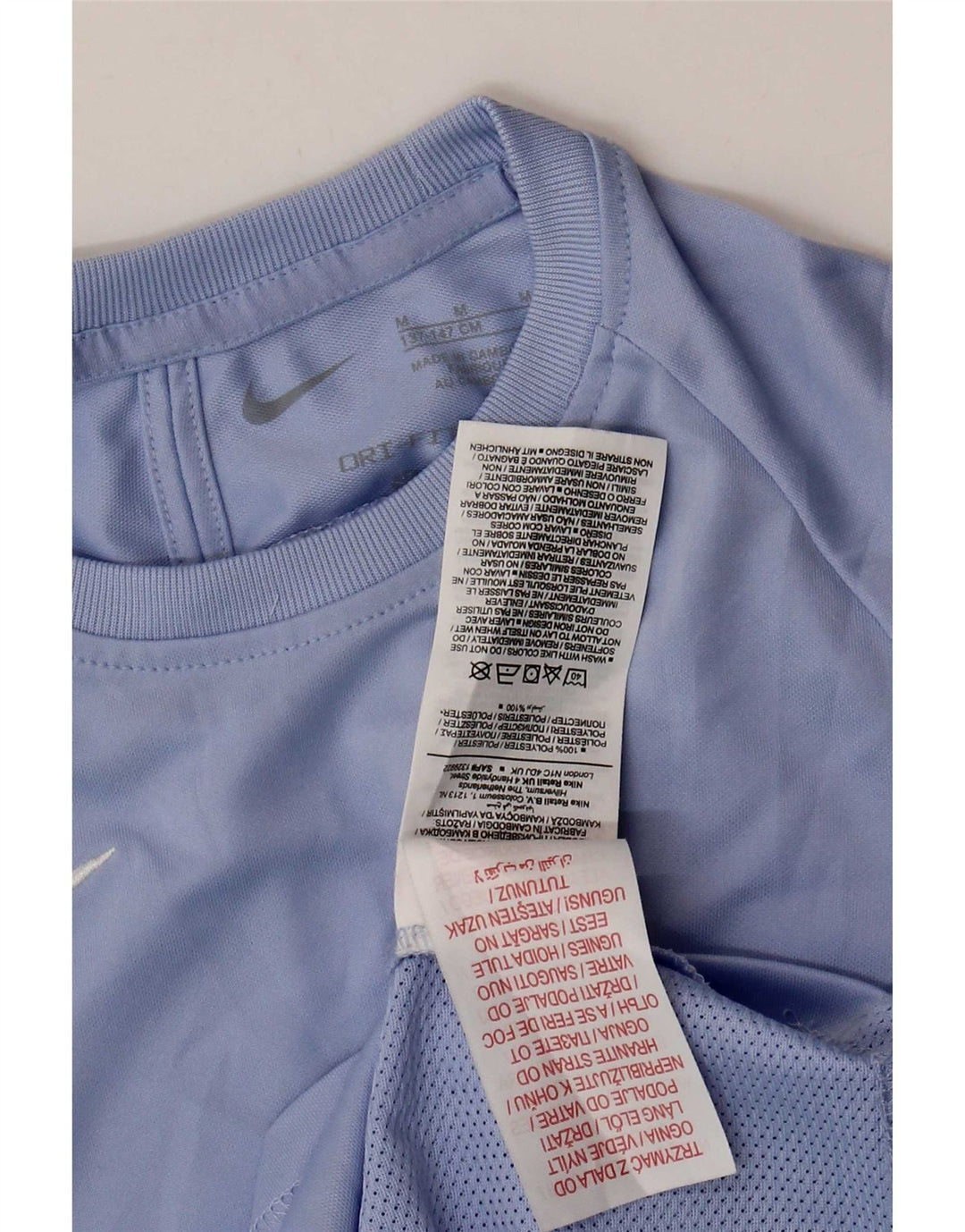 T-shirt chłopięcy Nike Dri Fit, 10-11 lat, średni niebieski, poliester z blokami kolorów