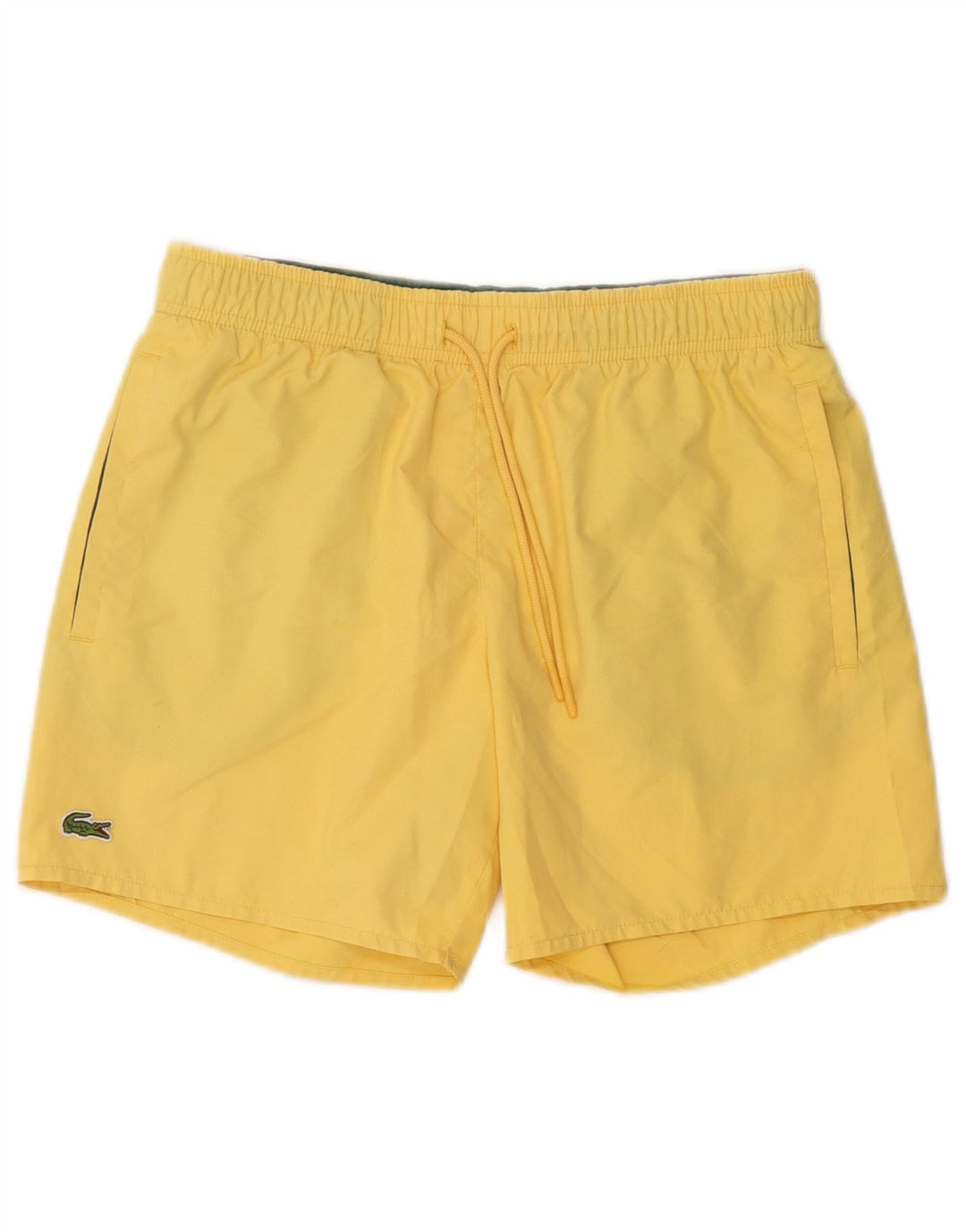 Damskie spodenki kąpielowe Lacoste UK 10, małe, żółte, poliestrowe